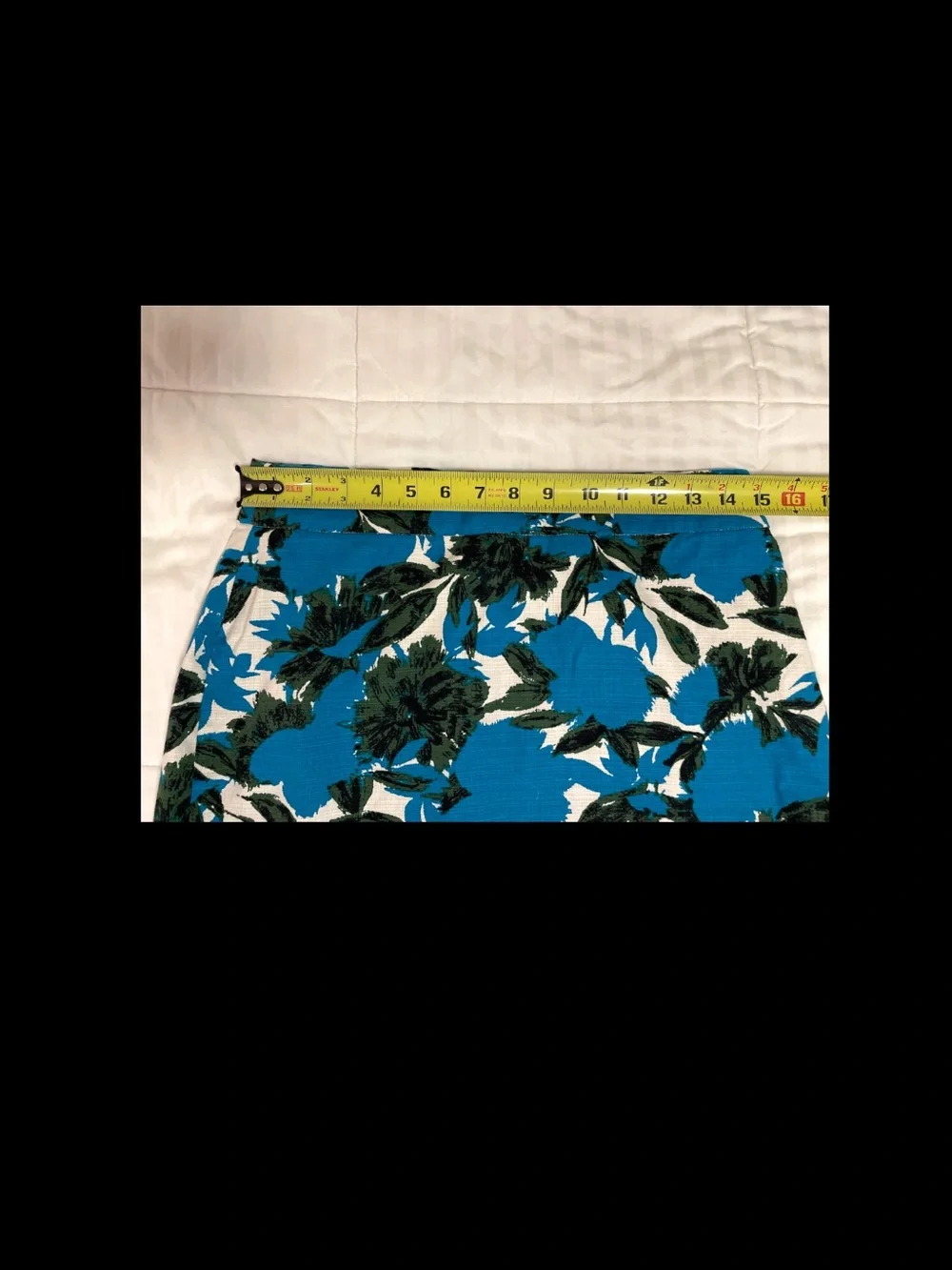 J. Crew Blue Green White Floral No 2 Pencil Skirt Lined  Size 6 Maximalist EUC